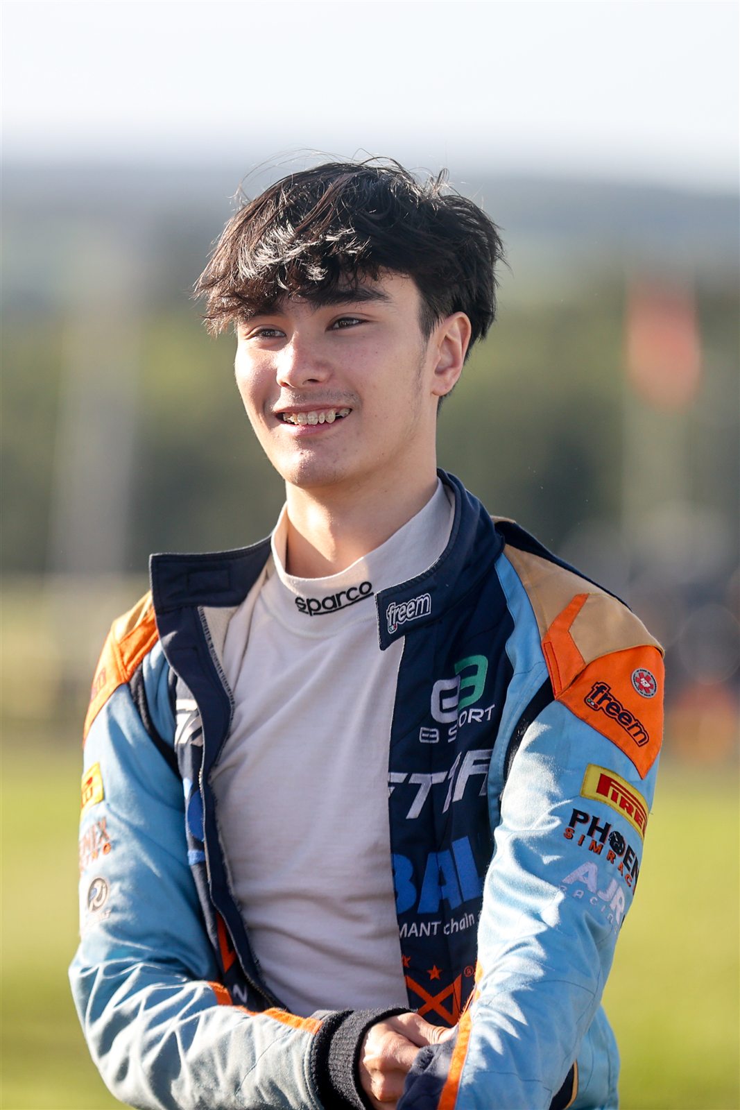 Portrait of Andrew Robinson in his 2026 race suit